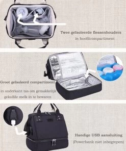 Rose & Ollie Kleine Kolftas Handtas Model Zwart - Koeltas Moedermelk 10 Rose & Ollie Kleine Kolftas Handtas Model Zwart - Koeltas Moedermelk -Baby Comfort Outlet Winkel 1000x1200 5