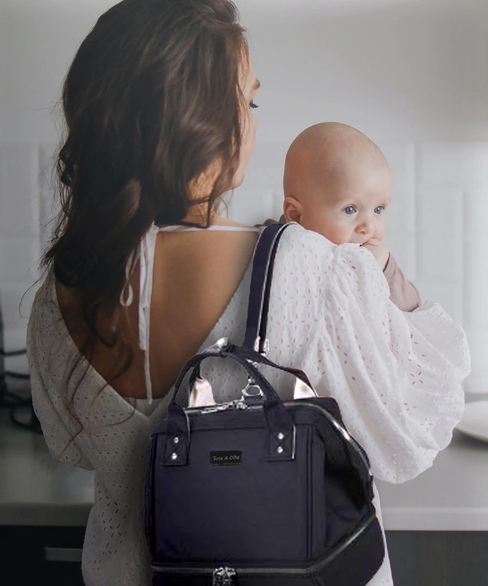 Rose & Ollie Kleine Kolftas Handtas Model Zwart - Koeltas Moedermelk 5 Rose & Ollie Kleine Kolftas Handtas Model Zwart - Koeltas Moedermelk - Afbeelding 5