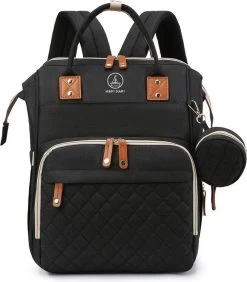 Humpy Dumpy Stijlvolle Luiertas Rugzak (Zwart) Met Uitschuifbaar Verschoon/ Slaap Bedje. Incl. Verschoon Matje, USB Poort & Buggy Straps -Baby Comfort Outlet Winkel 1052x1200 2