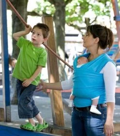 Babylonia - Tricot-Slen Organic - Draagdoek Baby - Silver Blue -Baby Comfort Outlet Winkel 1054x1200 4