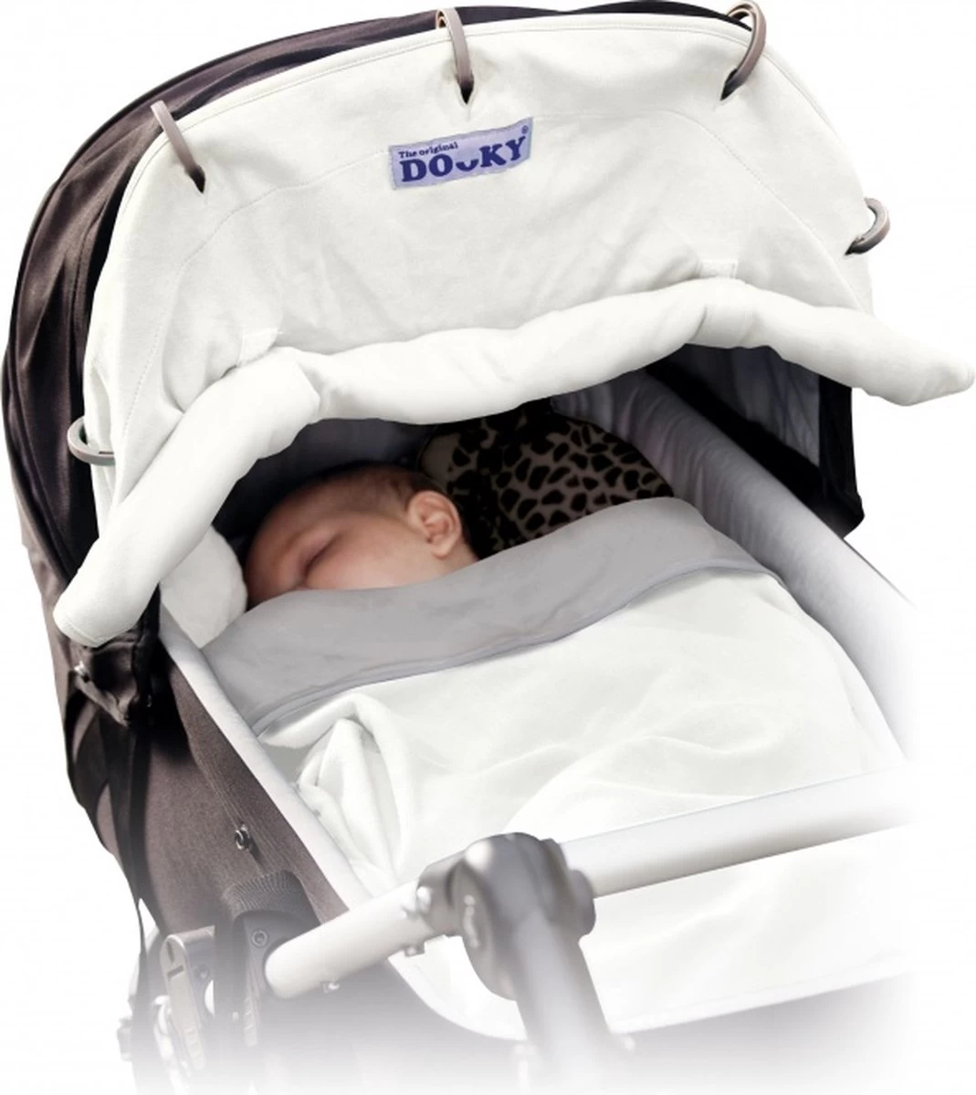 Dooky Universal Cover Zonnescherm Kinderwagen - Crème 11 Dooky Universal Cover Zonnescherm Kinderwagen - Crème - Afbeelding 11