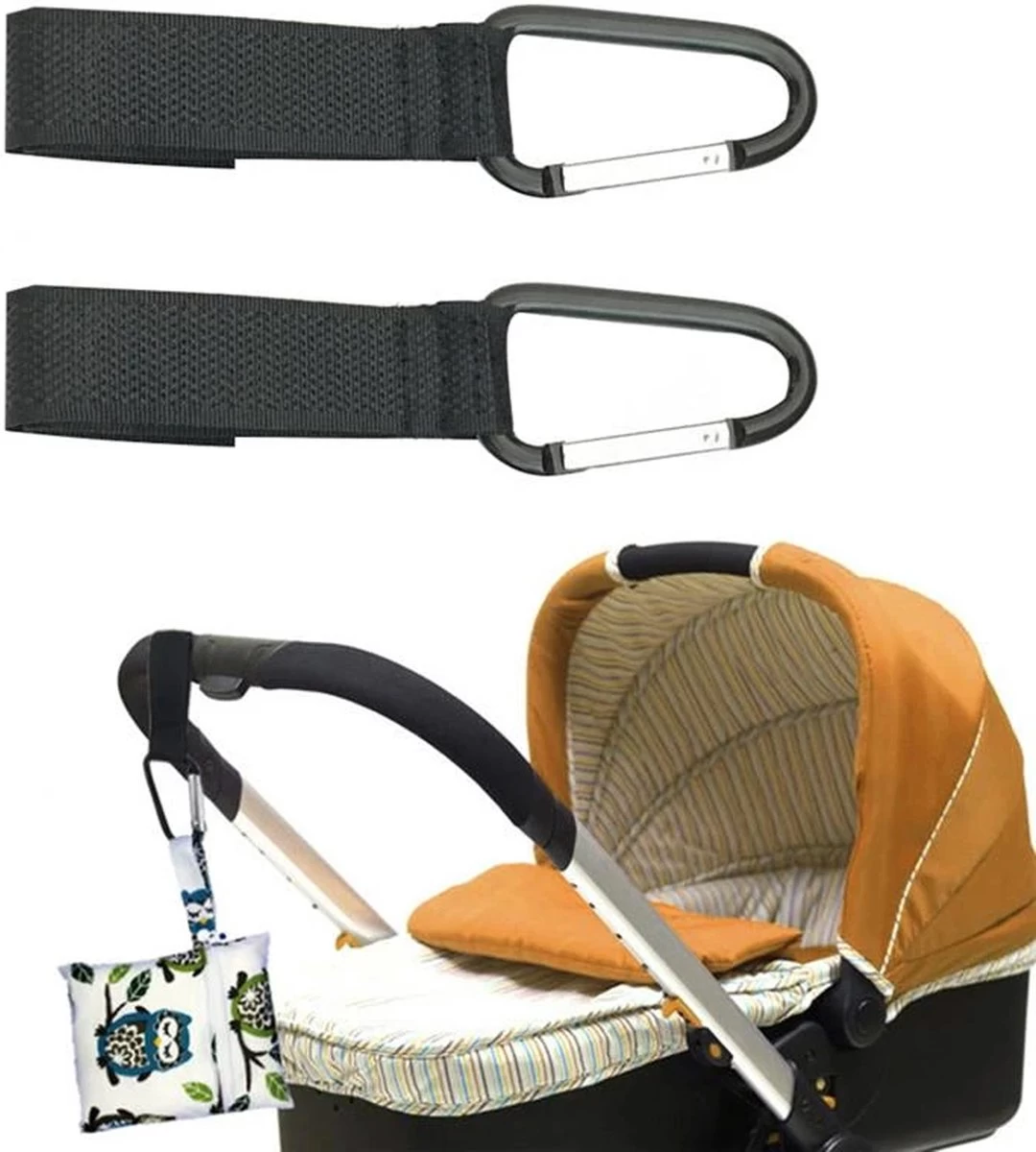 Kinderwagen Haakjes - Buggy Tassen Haakjes - 2 Stuks - Babywagen - Tassen Dragers - Rheme 4 Kinderwagen Haakjes - Buggy Tassen Haakjes - 2 Stuks - Babywagen - Tassen Dragers - Rheme - Afbeelding 4