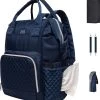 NanaBeebi Luiertas - Rugzak - Met Isoleervak - Blauw- Inclusief Flessenwarmhouder En Kinderwagenhaken