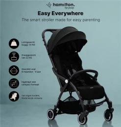 Hamilton By Yoop X1 Plus Buggy – Nieuw, Hoger, Uitgebreider 2023 Model – Premium Stroller Met One Hand Folding Technologie – Zwart – Lichte, Verstelbare En Wendbare Kinderwagen Met Vele Gemakken -Baby Comfort Outlet Winkel 1140x1200 3