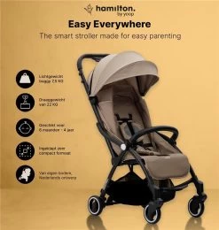 Hamilton By Yoop X1 Plus Buggy – Nieuw, Hoger, Uitgebreider 2023 Model – Premium Stroller Met One Hand Folding Technologie – Kaki – Lichte, Verstelbare En Wendbare Kinderwagen Met Vele Gemakken -Baby Comfort Outlet Winkel 1140x1200 5