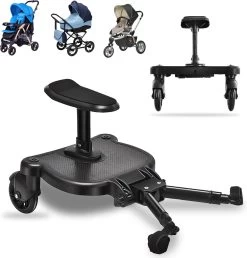 MESC Meerijdplankje Universeel Voor Buggy En Kinderwagen - Meerijdplankje Met Zitje