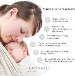 Baby Draagdoek - Babywrap - Baby Carrier - Babydrager - Buikdrager Baby – Baby Draagzak - Baby Sling | Luminatic® | Ergonomisch | Met Tasje | Zwart -Baby Comfort Outlet Winkel 1170x1200 2