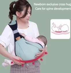 Merkloos Draagzak - Baby Draagzak - Zak - Grijs - Multifunctioneel - Ergonomisch - Baby - Dreumes - Peuter - Wrap - Travel Size - Tot 48 Maanden -Baby Comfort Outlet Winkel 1171x1200 6