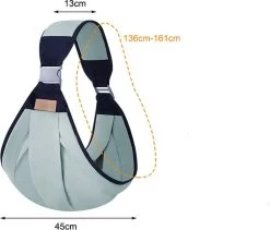 Merkloos Draagzak - Baby Draagzak - Zak - Grijs - Multifunctioneel - Ergonomisch - Baby - Dreumes - Peuter - Wrap - Travel Size - Tot 48 Maanden -Baby Comfort Outlet Winkel 1200x1026 2