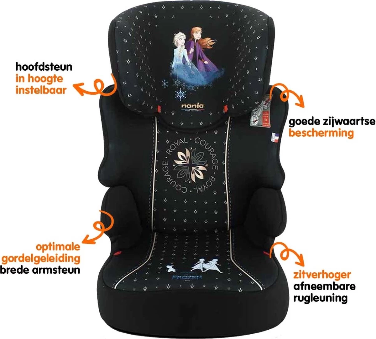 Disney - Befix Frozen Courage - Autostoel Groep 2 En 3 - 15 Tot 36 Kg - Zwart 4 Disney - Befix Frozen Courage - Autostoel Groep 2 En 3 - 15 Tot 36 Kg - Zwart - Afbeelding 4