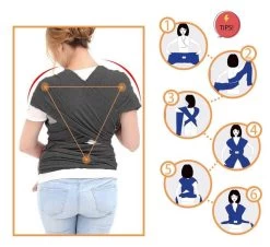 Ergonomische Rekbare Baby Draagdoek Van Katoen Om Te Knopen -Licht Grijs - Babywrap - Draagdoeken - Babydrager - Buikdrager – Rugdrager – Heupdrager - Baby Sling – Baby Carrier – Draagzak - Baby Wrap Sling - Draagdoek – Handleiding - Gratis Slabbetje -Baby Comfort Outlet Winkel 1200x1099 5