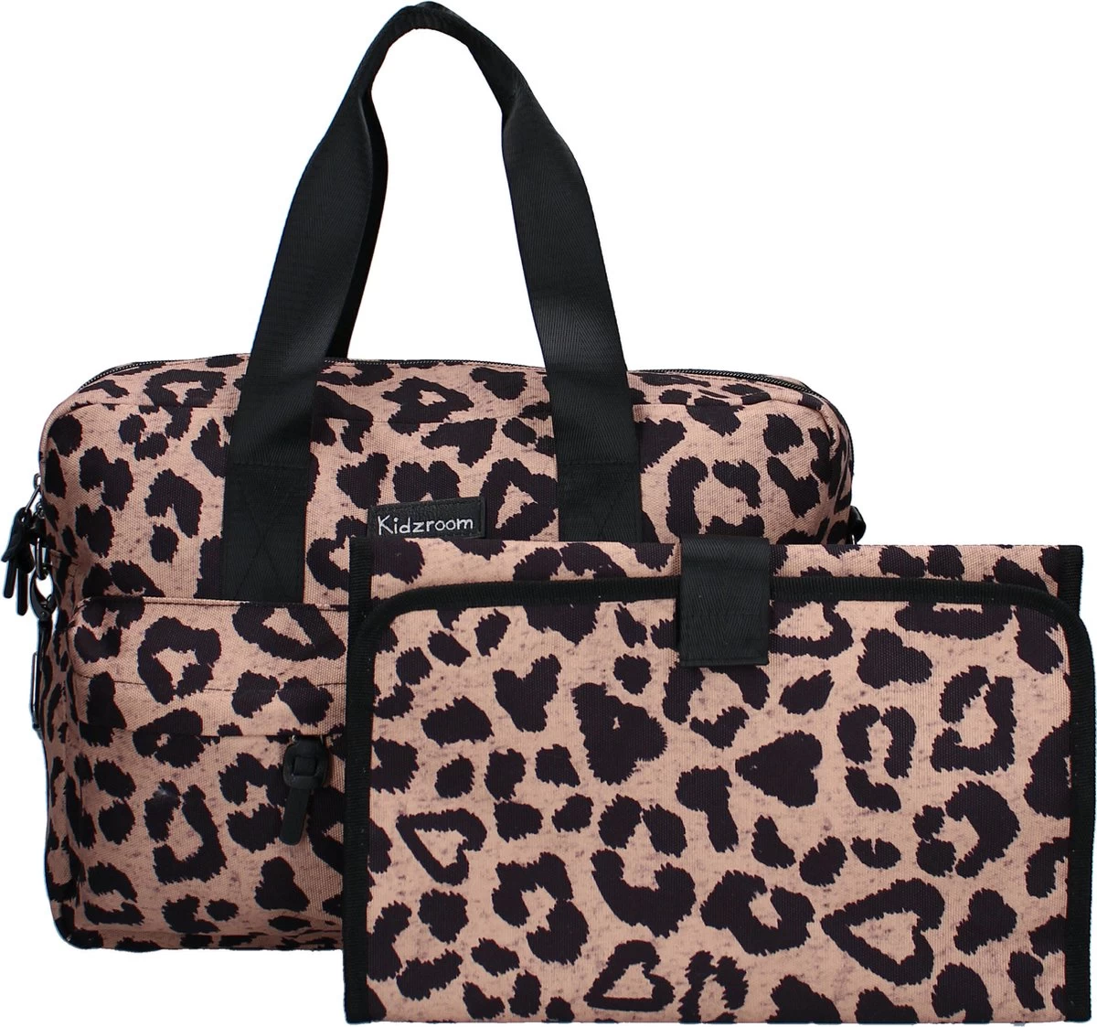 Kidzroom Gorgeous Luiertas - Bruin - Ophanglussen Kinderwagen - Verschoonmatje - Verstelbare Schouderband 1 Kidzroom Gorgeous Luiertas - Bruin - Ophanglussen Kinderwagen - Verschoonmatje - Verstelbare Schouderband