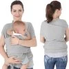 Baby Mama Draagdoek Grijs - Rekbaar - Biologisch Katoen - Ergonomisch - Draagzak - Tot 15KG
