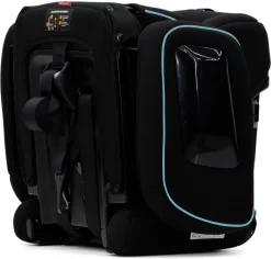 Hamilton By Yoop Cabrio Premium Opvouwbare Autostoel – Veilig, Comfortabel En Lichtgewicht Autozitje – Groep I, II, III Autostoeltje Voor 9 Maanden Tot 12 Jaar – Neon Blauw – ISOFIX Kliksysteem - 1e Opvouwbare Autostoel Ter Wereld - Zwart/Neon Blauw -Baby Comfort Outlet Winkel 1200x1145 1