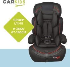Carkids Verstelbaar Kinderautostoeltje Zwart En Rood | Kinderautostoel Groep 1-2-3 | Kinderen Van 9 Maanden-12 Jaar | 9-36 Kg -Baby Comfort Outlet Winkel 1200x1150 13