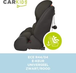 Carkids Verstelbaar Kinderautostoeltje Zwart En Rood | Kinderautostoel Groep 1-2-3 Met Isofix En Top Tether Connector | Kinderen Van 9 Maanden -12 Jaar | 9-36 Kg -Baby Comfort Outlet Winkel 1200x1150 3