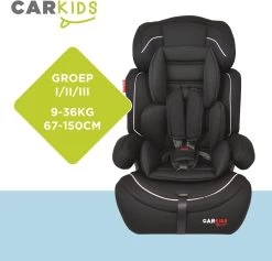Carkids Verstelbaar Kinderautostoeltje Zwart En Wit | Kinderautostoel Groep 1-2-3 | Kinderen Van 9 Maanden-12 Jaar | 9-36 Kg -Baby Comfort Outlet Winkel 1200x1152 9