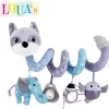 Louas Boxspiraal Vosje Grijs - Grijpspeelgoed - Speelboog Baby - Baby Spiraal - Wagenspanner - Kinderwagen Knuffels - Boxspiraal Baby - Autostoelspeeltje - Maxi Cosi Speeltje - Box Spiraal Baby