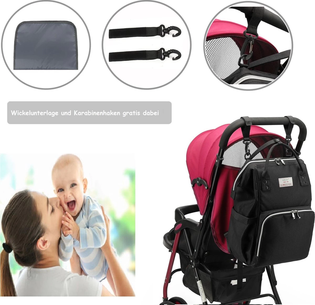 Massi Miliano Luiertas Unisex Zwart (M-22003-6) 4 Massi Miliano Luiertas Unisex Zwart (M-22003-6) - Afbeelding 4