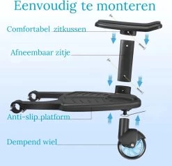 Vosoi - Meerijdplankje - Kinderwagen - Buggy's - Zitje - Onderweg - 1 Wiel - Kinderwagen Accessoires -Baby Comfort Outlet Winkel 1200x1163 2