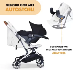 Deryan Luxe Rolo X2 Dubbele Buggy - Duo Buggy - Creme -Baby Comfort Outlet Winkel 1200x1167 3