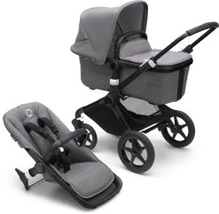 Bugaboo Fox3 Kinderwagen - Black/Grey Melange -Baby Comfort Outlet Winkel 1200x1173 2