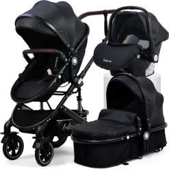 Merkloos 3 In 1 Kinderwagen - Buggy - Opklapbare Wandelwagen - Opvouwbaar - Kinderwagen 3 In 1 - Wandelwagen - Kinderwagens - Kinderwagen 3 In 1 Incl Autostoel - Wandelwagen Baby - Maxi-Cosi