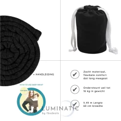 Baby Draagdoek - Babywrap - Baby Carrier - Babydrager - Buikdrager Baby – Baby Draagzak - Baby Sling | Luminatic® | Ergonomisch | Met Tasje | Zwart -Baby Comfort Outlet Winkel 1200x1200 1023