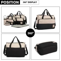 Miss Lulu Luier- En Verzorgingstas - 5 Set - Zwart (9026 BK) -Baby Comfort Outlet Winkel 1200x1200 120