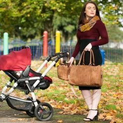 Miss Lulu Luier- En Verzorgingstas – Luiertas Set – Afneembare Draagtas - Duurzaam En Stijlvol – Bruin - Premium Kwaliteit- Grote Capaciteit - Unisex/Jongens/Meisjes (LT6638 BN) -Baby Comfort Outlet Winkel 1200x1200 174