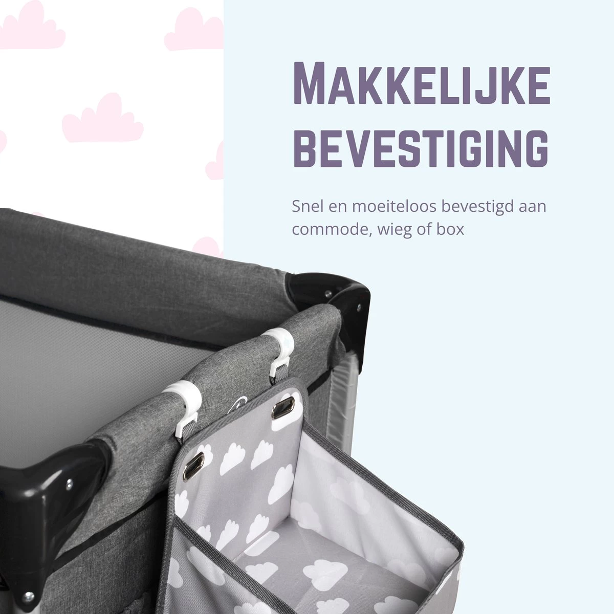 Casteleyn - Luier Organizer - Luiertas - Commodemandjes - Luierzak - Extra Ruim - Verstelbaar - Waterdicht - Wolkjes 8 Casteleyn - Luier Organizer - Luiertas - Commodemandjes - Luierzak - Extra Ruim - Verstelbaar - Waterdicht - Wolkjes - Afbeelding 8