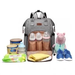 Miss Lulu Luier- En Verzorgingstas Rugzak - Grijs (E6705 D2-GY) -Baby Comfort Outlet Winkel 1200x1200 234