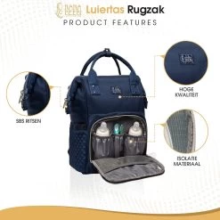 NanaBeebi Luiertas - Rugzak - Met Isoleervak - Blauw- Inclusief Flessenwarmhouder En Kinderwagenhaken 12 NanaBeebi Luiertas - Rugzak - Met Isoleervak - Blauw- Inclusief Flessenwarmhouder En Kinderwagenhaken -Baby Comfort Outlet Winkel 1200x1200 284