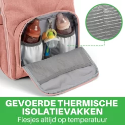 Brisby Slijtvaste Luiertas – Verzorgingstas – Met Buggymontage - Roze -Baby Comfort Outlet Winkel 1200x1200 315