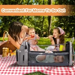 Product Plaza - Luier- En Verzorgingstas - Baby Rug Tas Met Bed - Reis Rugzak - Grote Capaciteit - Jongens En Meisjes - Grijs - Luier Tas - Verzorgingstas Baby - Uitschuifbaar Verschoon/ Slaap Bedje – Multifunctionele Rugzak 0-1 Jaar – -Baby Comfort Outlet Winkel 1200x1200 386