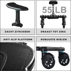 Merkloos Kinderwagen/Buggy Meerijdplankje - Kant & Klaar - In Elkaar Gezet - Universeel – Met Zitje – Verstelbaar – Zwart -Baby Comfort Outlet Winkel 1200x1200 660