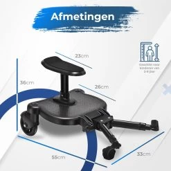 MESC Meerijdplankje Universeel Voor Buggy En Kinderwagen - Meerijdplankje Met Zitje -Baby Comfort Outlet Winkel 1200x1200 694