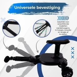 MESC Meerijdplankje Universeel Voor Buggy En Kinderwagen - Meerijdplankje Met Zitje -Baby Comfort Outlet Winkel 1200x1200 698
