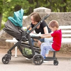 Merkloos Happyment® Universeel Meerijdplankje - Met Zitting - Voor Kinderwagen - Buggyboard - Zwart -Baby Comfort Outlet Winkel 1200x1200 793