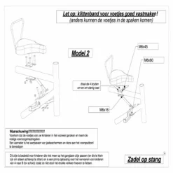Velo Zadel Op Stang Model 2 - Voor Herenfiets - Met 2 Dunne Stangen -Baby Comfort Outlet Winkel 1200x1200 884