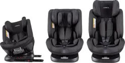Cabino Meegroei Autostoel Kiddo Groep 0/1/2/3 360° Draaibaar Zwart