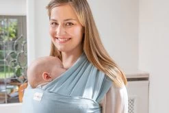 Babylonia - Tricot-Slen Organic - Draagdoek Baby - Silver Blue -Baby Comfort Outlet Winkel 1200x800 170