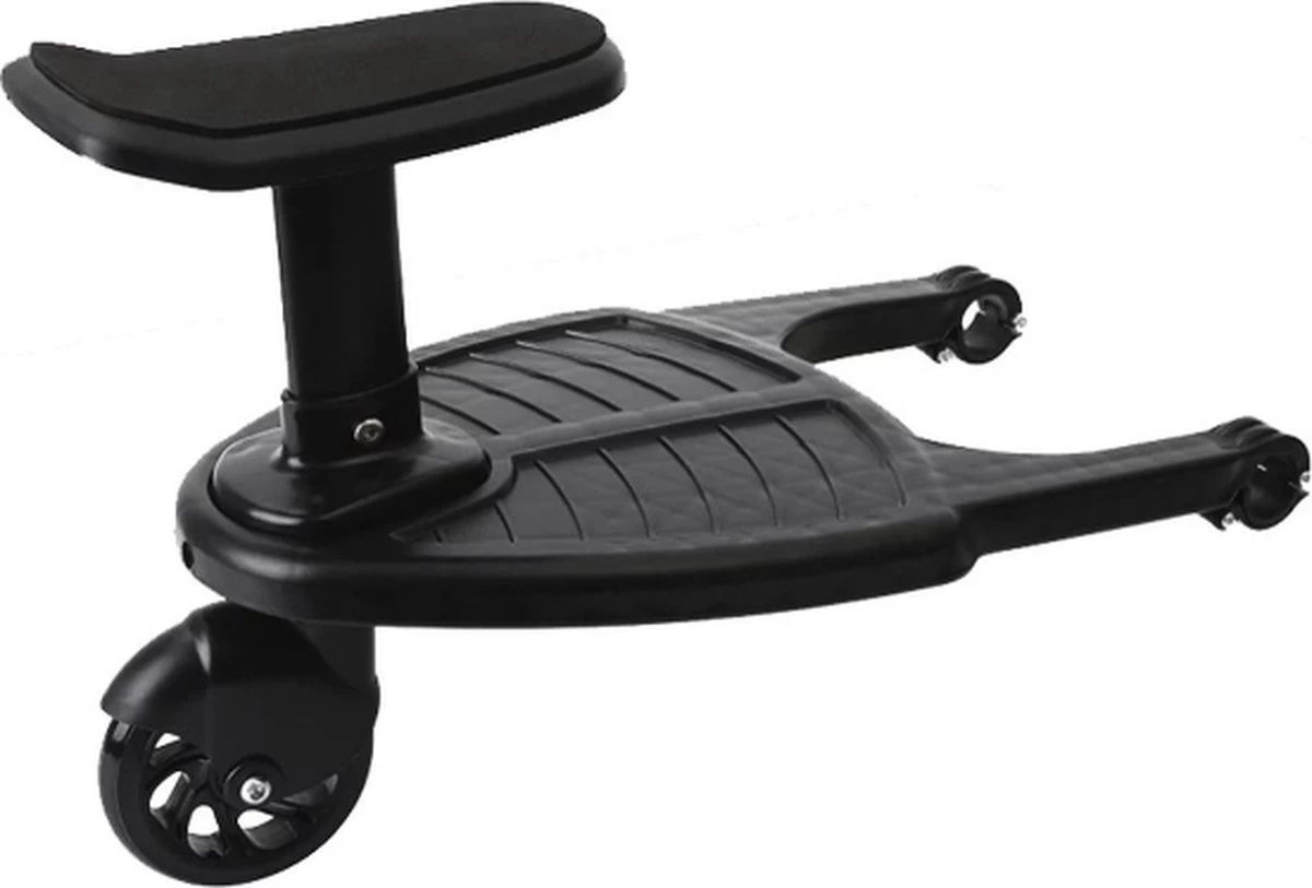 Honhill® - Kinder Meerijdplankje - Zwart - Kinderwagen - Buggy - 1 Wiel - Met Stoeltje 2 Honhill® - Kinder Meerijdplankje - Zwart - Kinderwagen - Buggy - 1 Wiel - Met Stoeltje - Afbeelding 2
