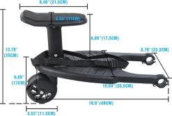 Honhill® - Kinder Meerijdplankje - Zwart - Kinderwagen - Buggy - 1 Wiel - Met Stoeltje -Baby Comfort Outlet Winkel 1200x813 2