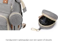Humpy Dumpy Stijlvolle Luiertas Rugzak (Zwart) Met Uitschuifbaar Verschoon/ Slaap Bedje. Incl. Verschoon Matje, USB Poort & Buggy Straps -Baby Comfort Outlet Winkel 1200x851 2