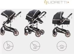 Merkloos Lioretti® Luxe Baby Buggy 3 In 1 | Baby Wagen | Kinderwagen Met Stoel En Wieg | Inklapbaar | Hoge Kwaliteit | Combi | Zwart -Baby Comfort Outlet Winkel 1200x877
