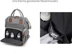 Humpy Dumpy Stijlvolle Luiertas Rugzak (Zwart) Met Uitschuifbaar Verschoon/ Slaap Bedje. Incl. Verschoon Matje, USB Poort & Buggy Straps -Baby Comfort Outlet Winkel 1200x890 1