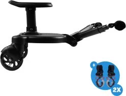 Merkloos Universeel Meerijdplankje Voor Kinderwagen – Inclusief Zitje – Verstelbaar Buggy Board