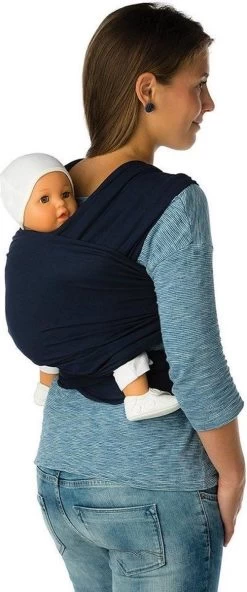 Babylonia Draagdoek - Tricot-Slen - Jeansblauw -Baby Comfort Outlet Winkel 501x1200