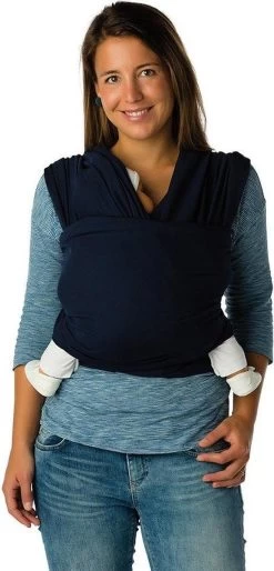 Babylonia Draagdoek - Tricot-Slen - Jeansblauw -Baby Comfort Outlet Winkel 577x1200